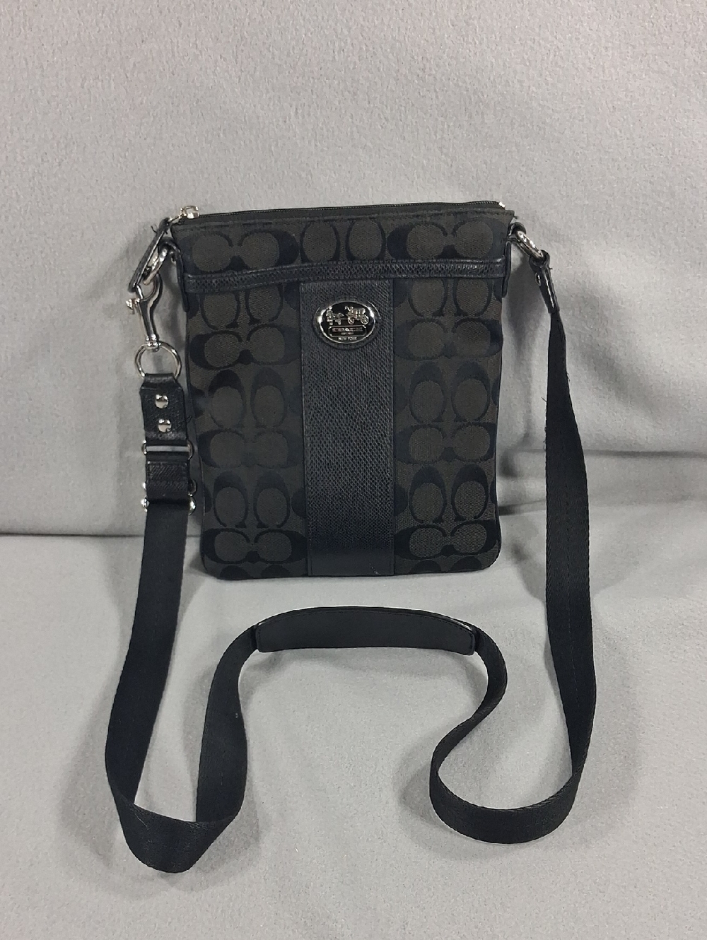 Coach Black Signature Patch Crossbody